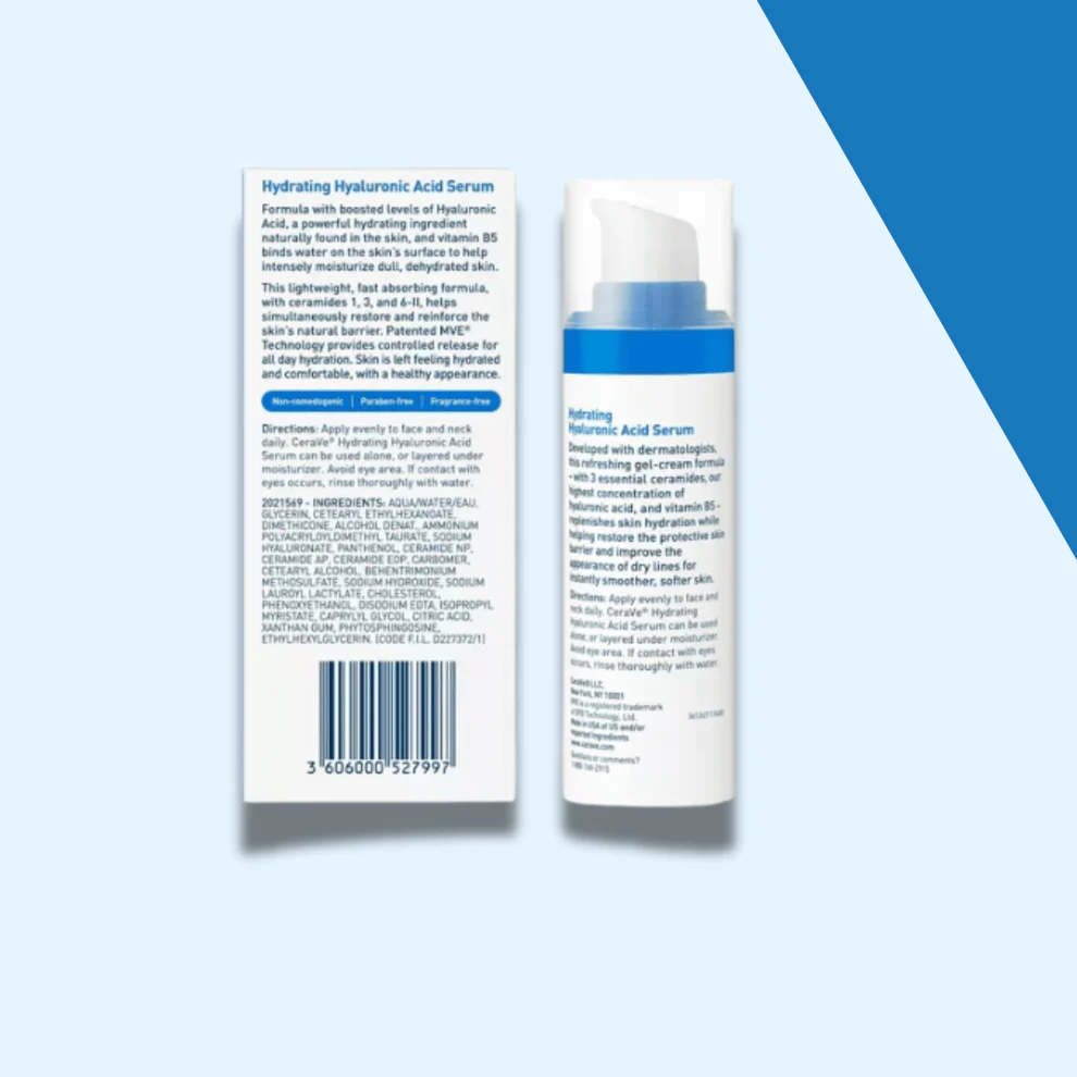 Hydrating Hyaluronic Acid Face Serum CeraVe 30ML - Image 3