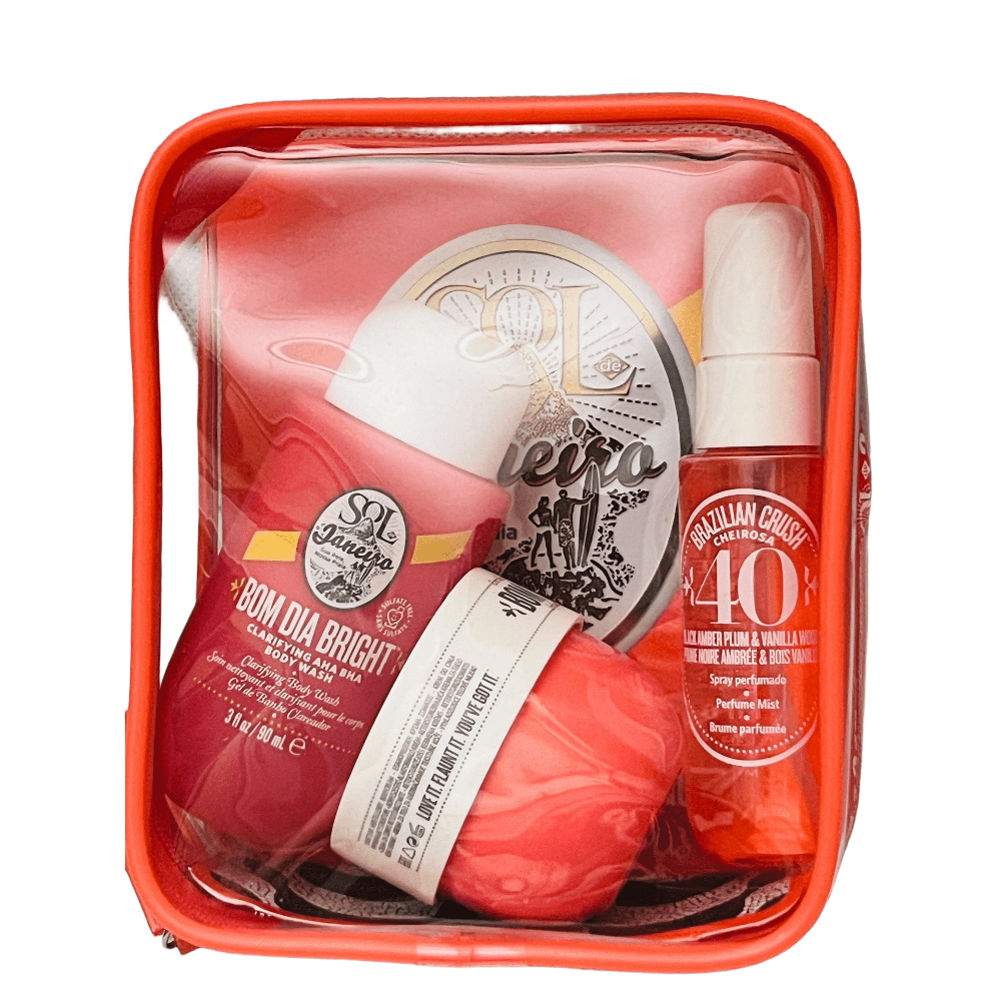 Bom Dia Bright Jet Set Travel Size 4 piece Gift Set Sol De Janeiro