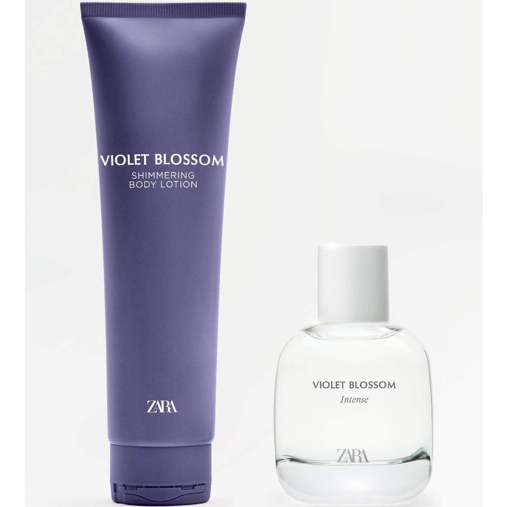 Violet Blossom Intense EDP Eau De Parfum 90ML + Glitter Cream Zara 150ML
