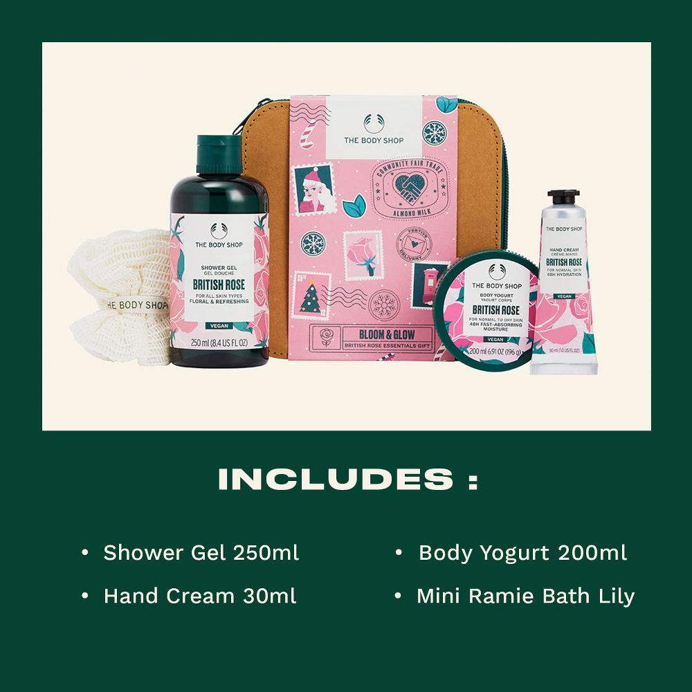 Bloom & Glow British Rose Essential 4-Pieces Gift Set The Body Shop - Image 3