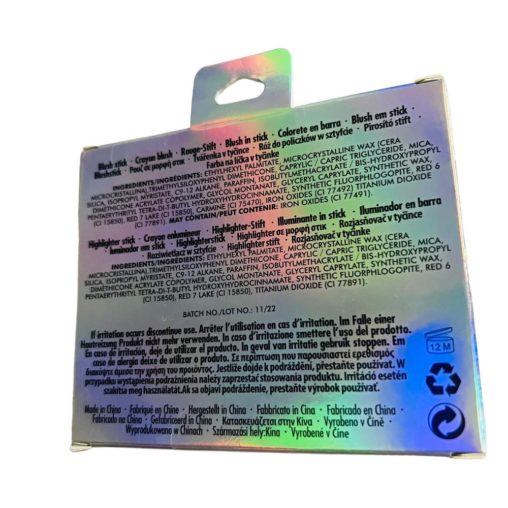 Cheek Stick 3-Piece Set Blush & Highlighter Trio Claires - Image 4