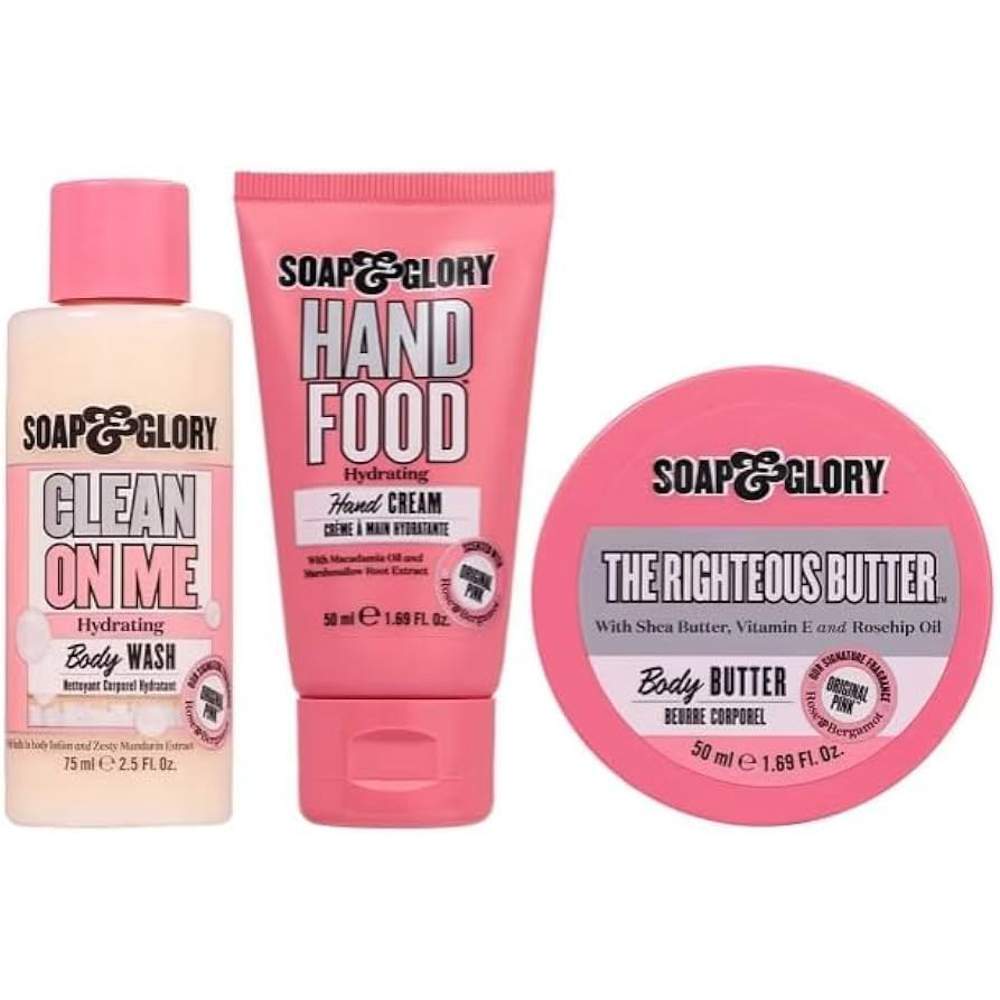 Pink Gloriously 3 Piece Ladies Christmas Gift Set For Her Soap & Glory - Image 3