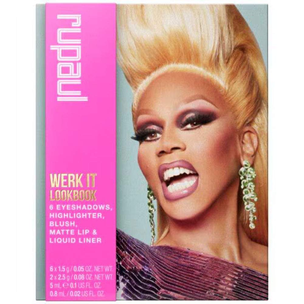 Werk It Lookbook Eyeshadows Highlighter Blush Matte lip and Liner Gift Set RuPaul