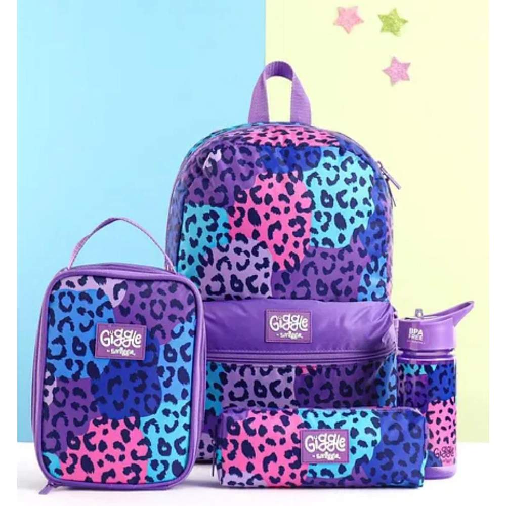 4 Piece Bundle Lilac Leopard Print Design Giggle By Smiggle - Image 4