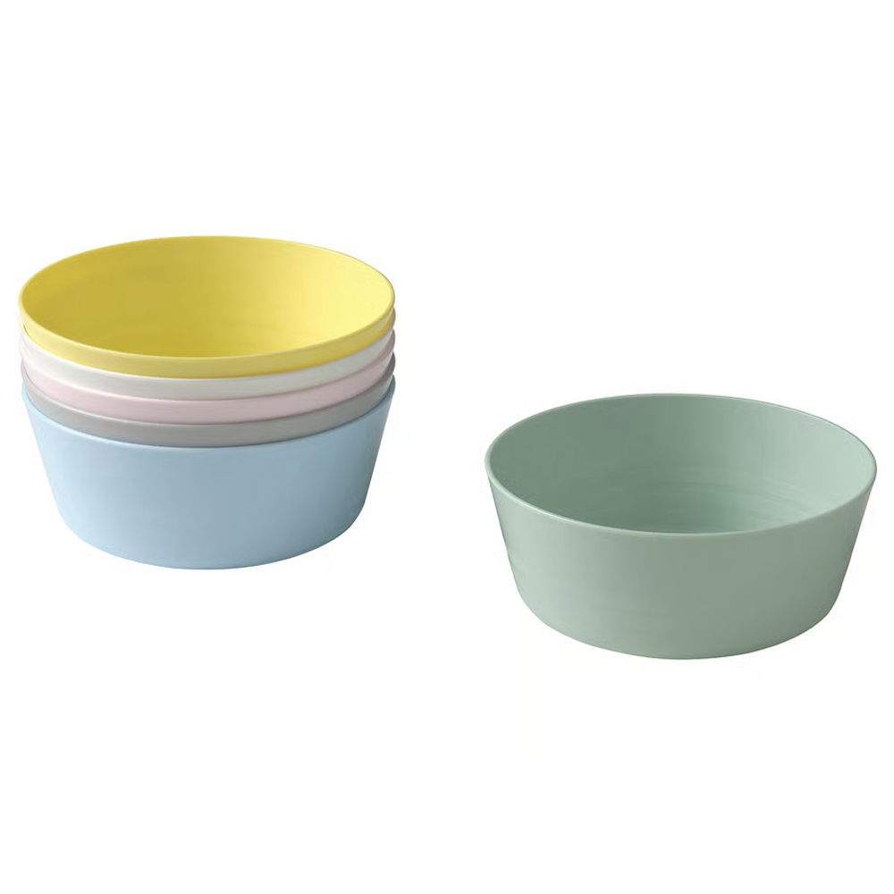 Bowl Mixed Colours Set Pack of 6 Ikea - Image 4