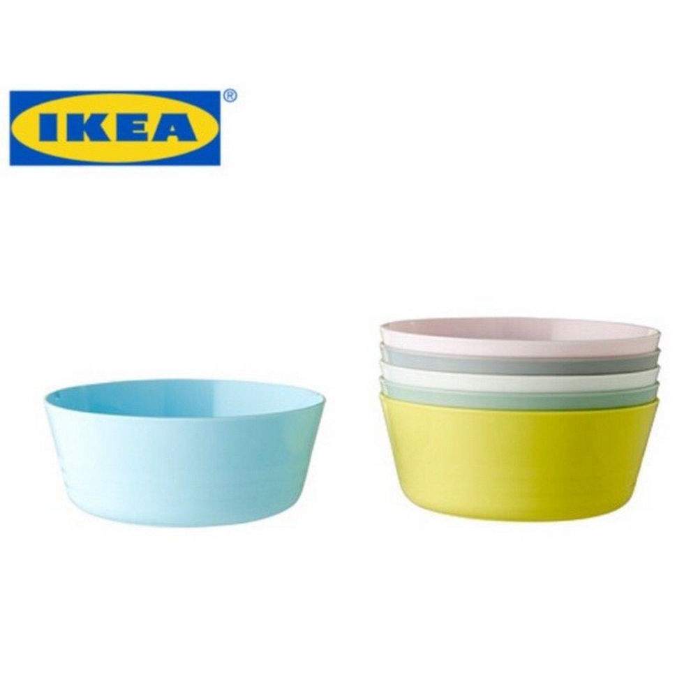 Bowl Mixed Colours Set Pack of 6 Ikea
