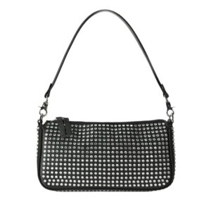 Gem Glitter Crystal Black Soft Shoulder Bag Zara