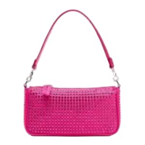 Gem Glitter Crystal Pink Soft Shoulder Bag Zara