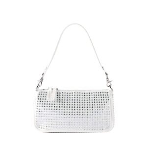 Gem Glitter Crystal White Soft Shoulder Bag Zara