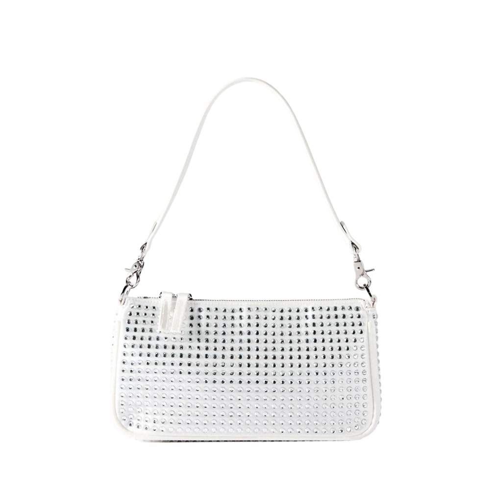 Gem Glitter Crystal White Soft Shoulder Bag Zara