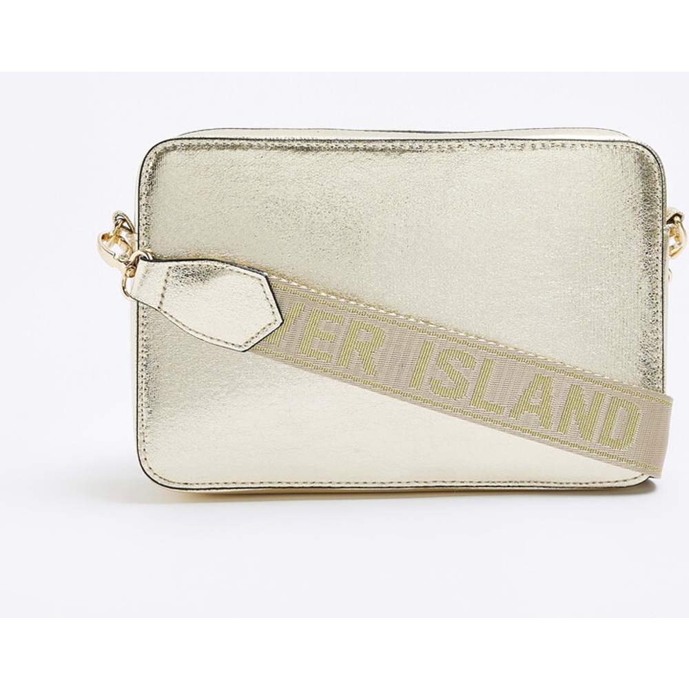 Gold Embossed Cross Body Bag with Cardholder River Island - Image 4