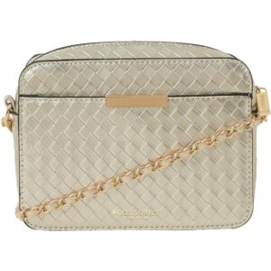 Gold Metallic Weave Cross Body Bag Accessorize