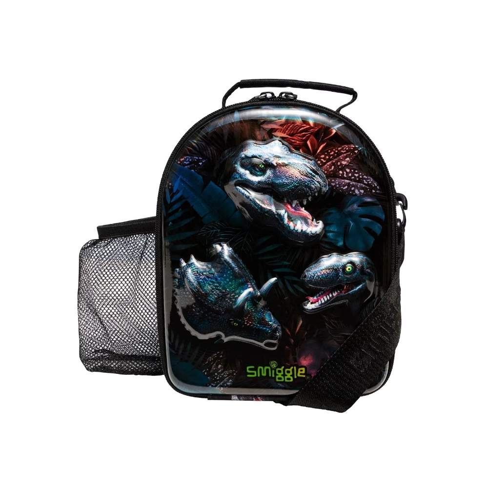 Roarsome Dinosaur Hardtop Lunchbox With Strap Black By Smiggle