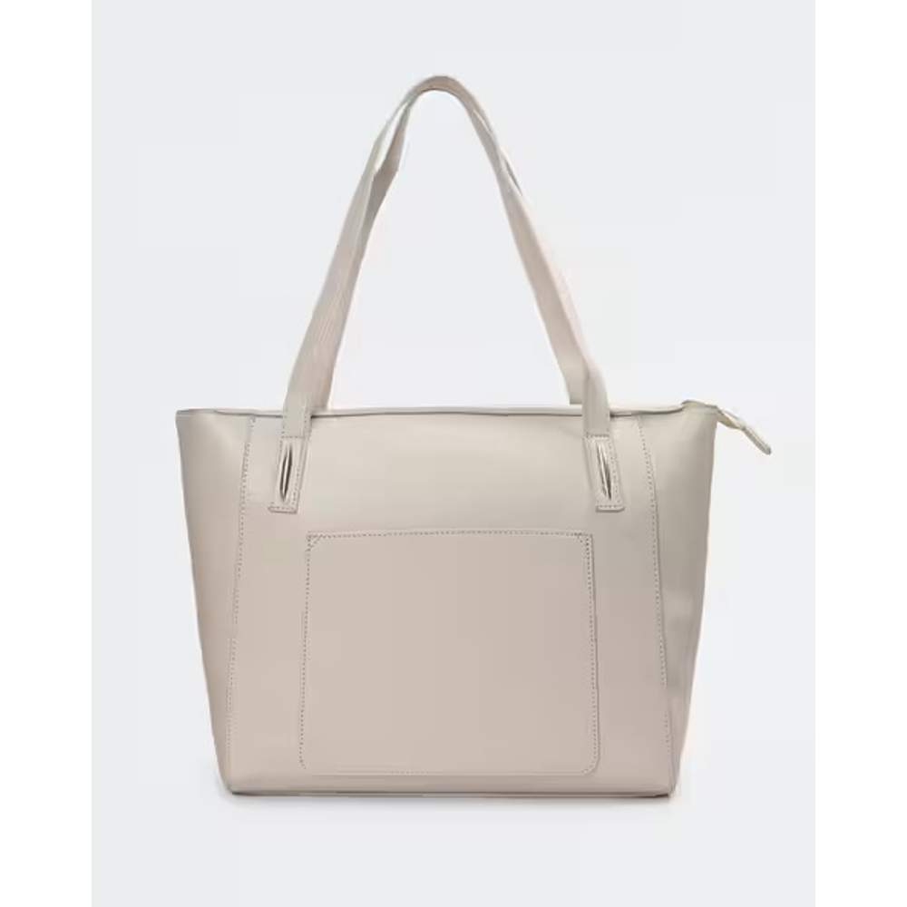 Solid Off White Tote Bag Primark