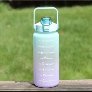Sports Water Bottle with Straw 2L Gradient Design