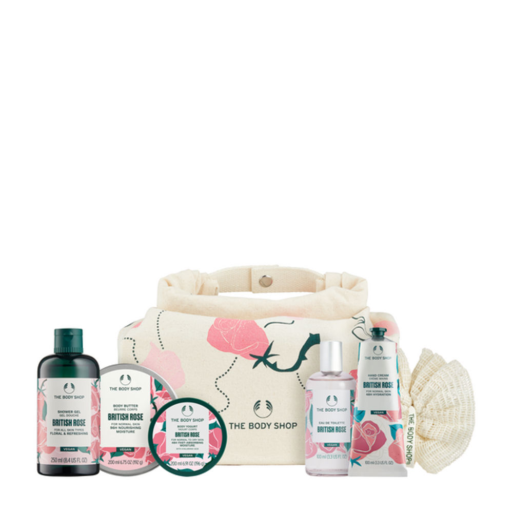Nourish & Flourish British Rose Big 6-Pieces Gift Bag The Body Shop