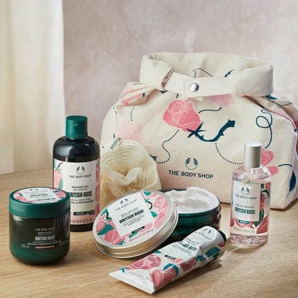 Nourish & Flourish British Rose Big 6-Pieces Gift Bag The Body Shop - Image 2