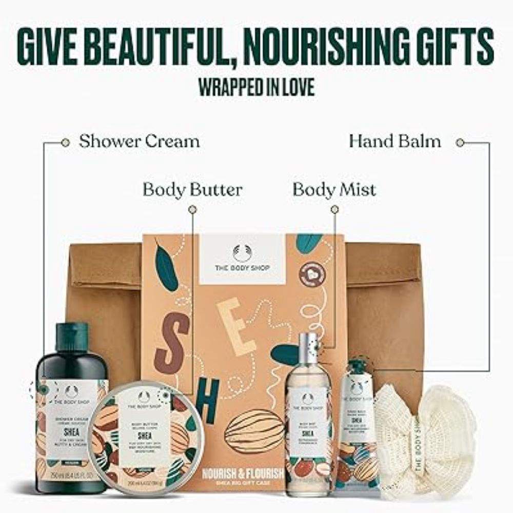Nourish & Flourish Shea Ultimate 5-Pieces Gift Bag The Body Shop - Image 3