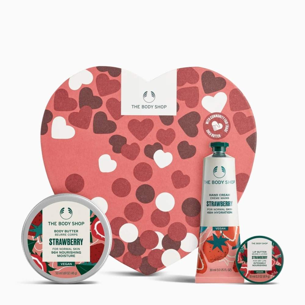 The Sweetest Strawberry Heart Gift Box The Body Shop