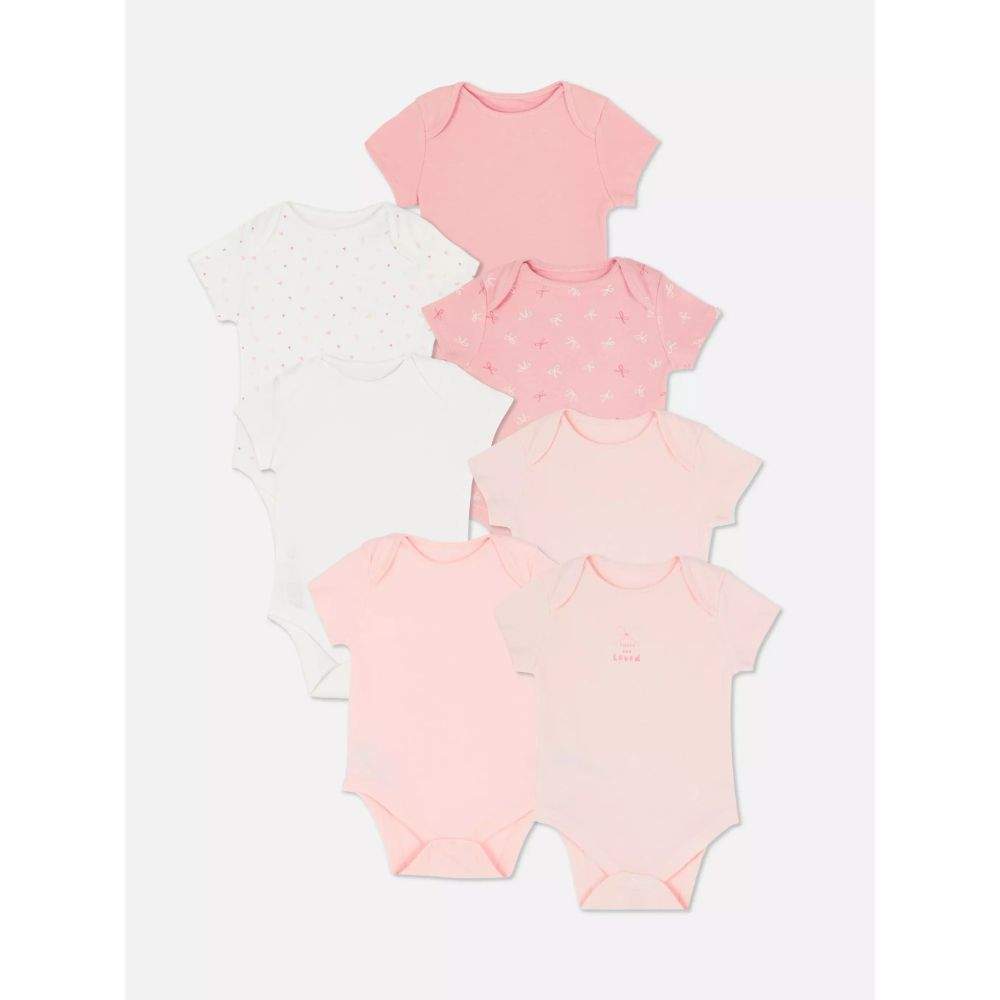 Short Sleeve Bodysuits 7pk Patterned Primark 991137275306