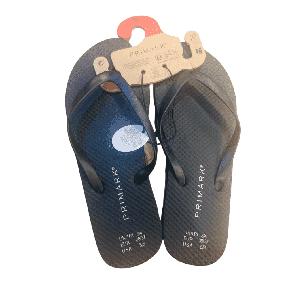 Womens Black Flip Flops Primark