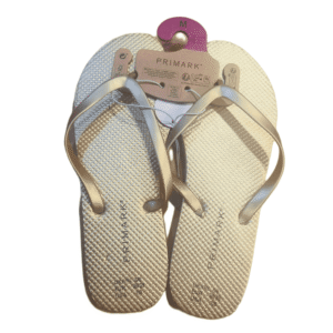 Womens Golden Flip Flops Primark