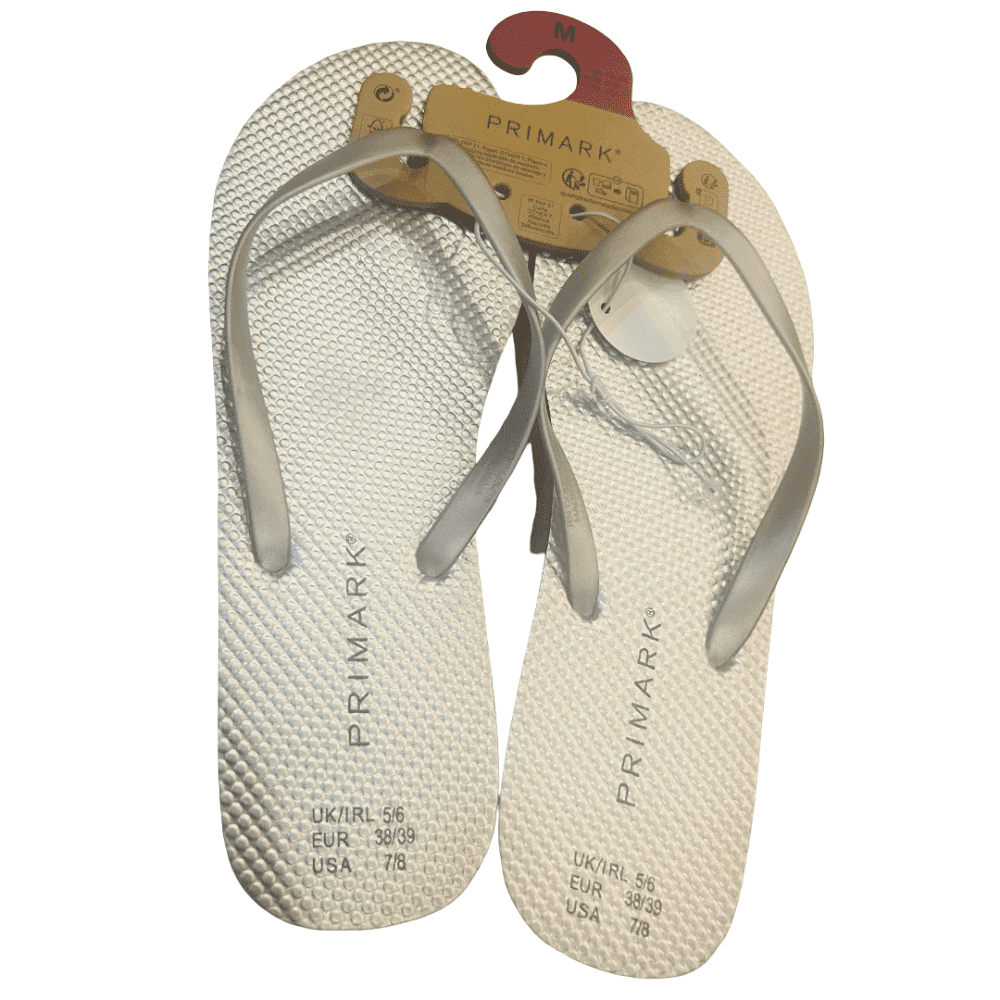 Womens Silver Flip Flops Primark